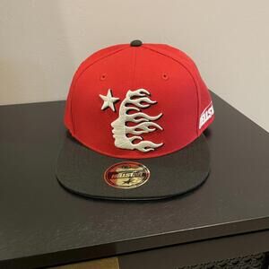 Hellstar Baseball Fitted Hat Red Black - 7 1/2